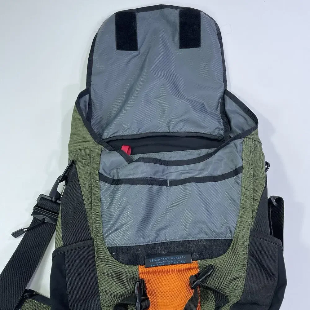 Timbuk Messenger Bag Multi Pockets Shoulder Strap Green Orange Commute Office